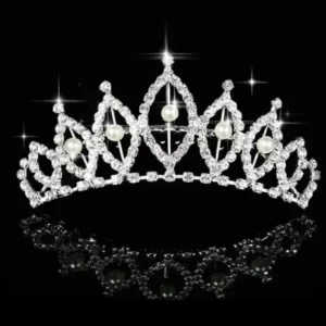 Tiara Corona Tocado Para Novia Quinceañera Primera Comunión